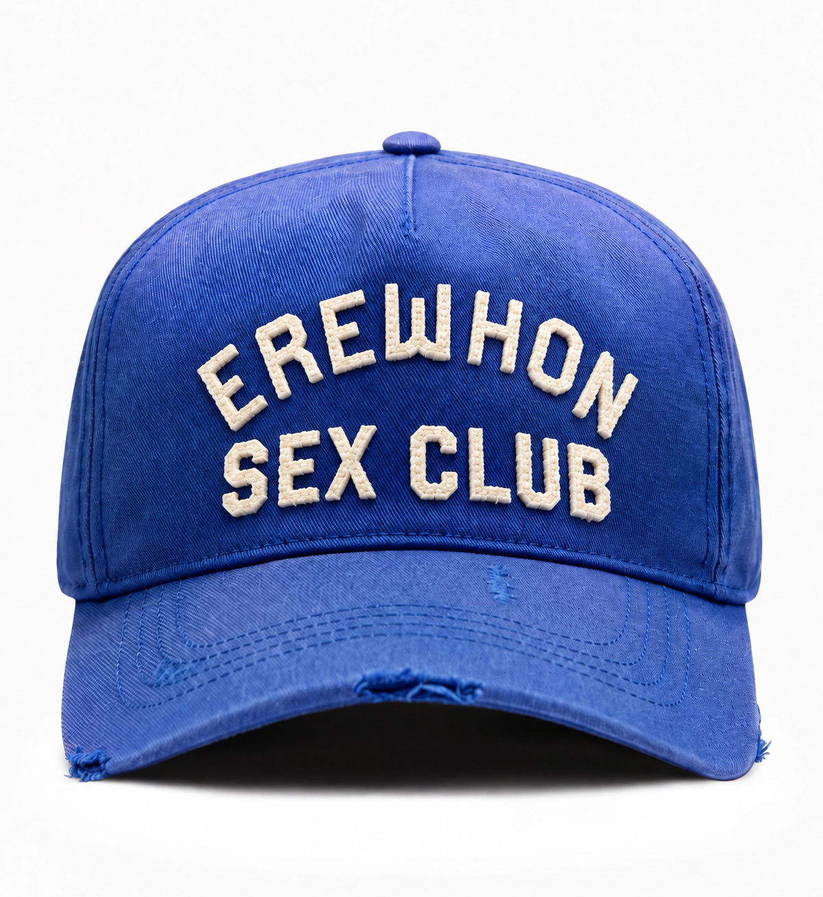 LA Cult Classics Erewhon Sex Club hat: Dust Blue Hat — Washed blue with cream embroidery