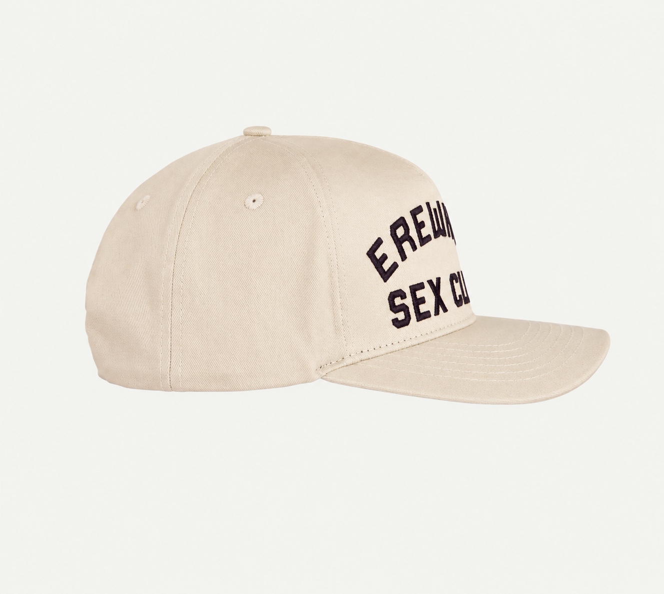 Off-White Snapback, Opposite side angle with brim pointing right